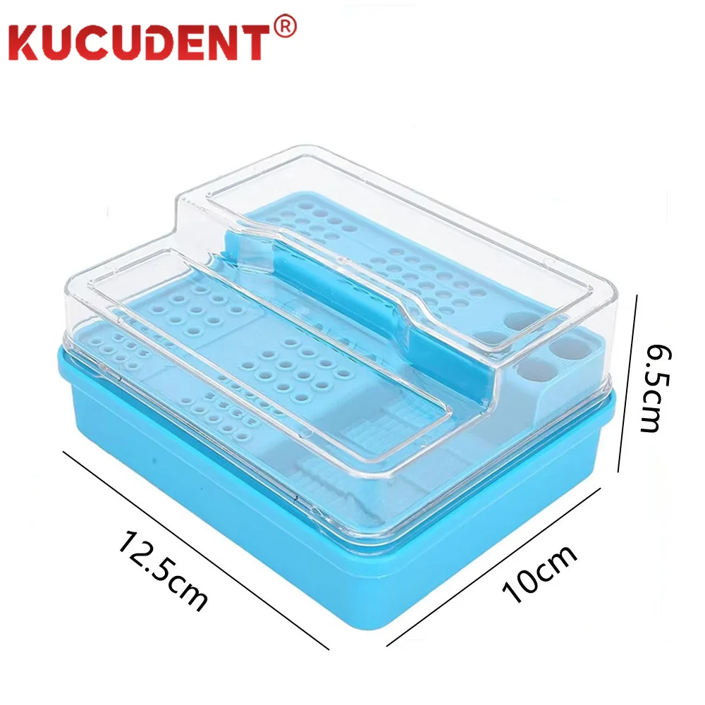 Dental Endo Box Carbide Burs Diamond Drill Storage Case 96 Holes Root Canal File Holder Disinfection Dentist Lab Tools Plastic