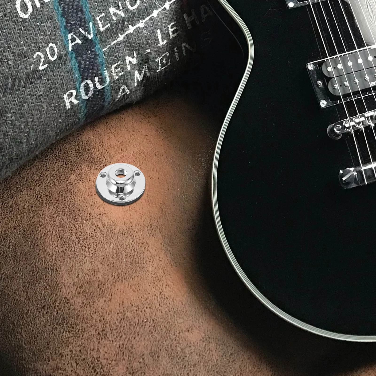 

1 set 1 Set Silver Three-Hole Guitar Bass Pickup Tail Pin Mounting Screws Enhances Tone Replacement Base Plate Electric Acoustic