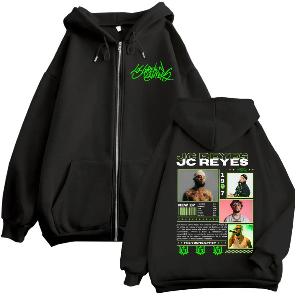 

Rapper Jc Reyes Album Tour 2025 Zipper Hoodie Harajuku Hip Hop Men's Clothing Zip Up Sweatshirts Fashion Casual Fleece Pullovers