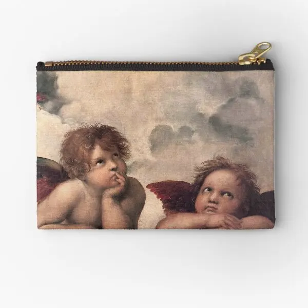 

Raphael Cherubs Sistine Chapel Bored A Zipper Pouches Wallet Cosmetic Key Small Underwear Storage Pocket Bag Pure Packaging