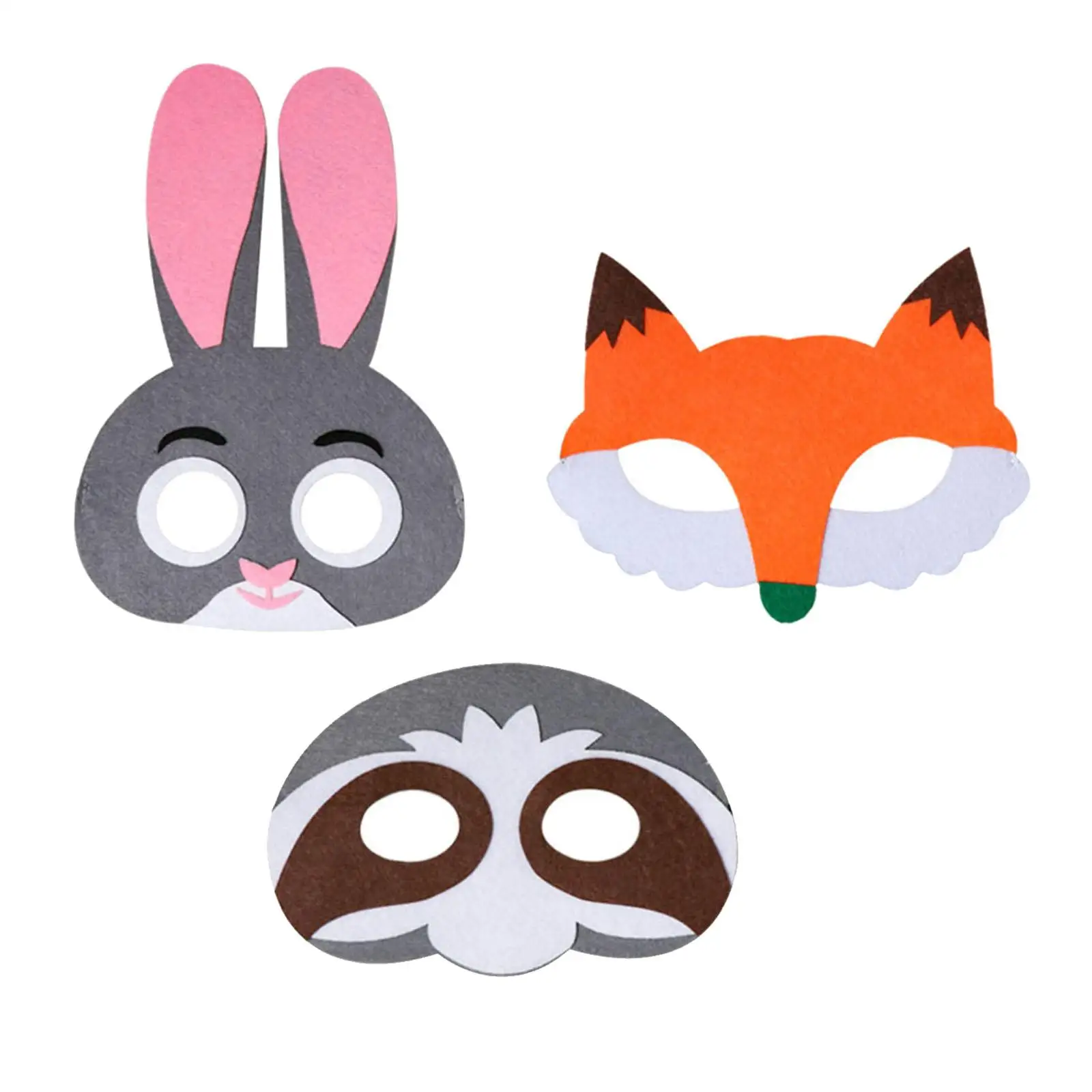 Animal Felt Mask Party Favor Headgear for Carnival Birthday Party Events
