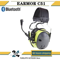 HOT!EARMOR Bluetooth 5.1 Ver C51 Electronic Noise Reduction Headset  Tactical Communication Headset Black / Blue / Red / Yellow