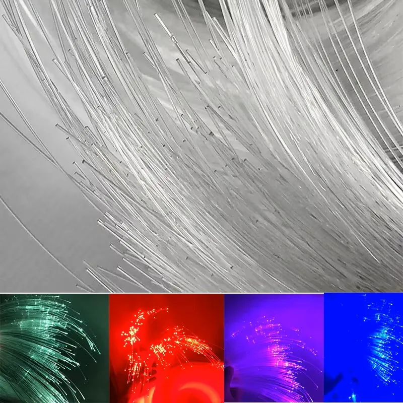 Optical Fiber Cable for all kind LED Light Engine DIY Starry Sky Effect Decorative ROOM Home Fiber Optic Light  CAR 1.5mmMMA