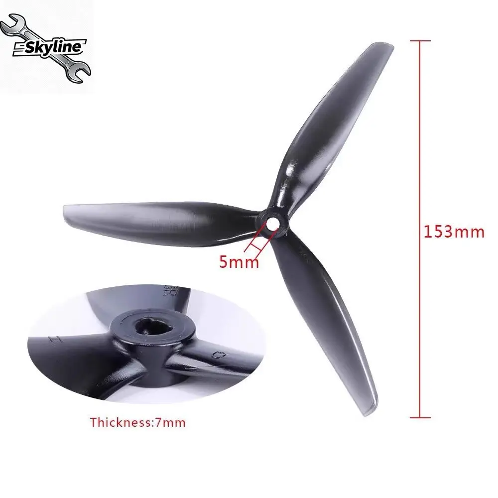 7X4X3 7040 seven-inch three-leaf propeller FPV crossing machine forward and reverse propeller blade 7-inch three-leaf