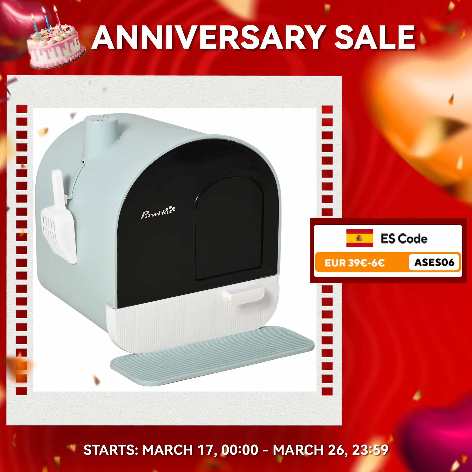 Cremagliera per gatti PawHut con vassoio rimovibile pala e moquette 43x44x47cm verde