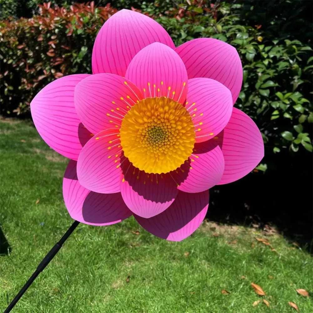 Mulino a vento rotante multistili Mulino a vento colorato Fiore di ciliegio Giradischi grande Diametro mulino a vento 35 cm Decorazione da picnic