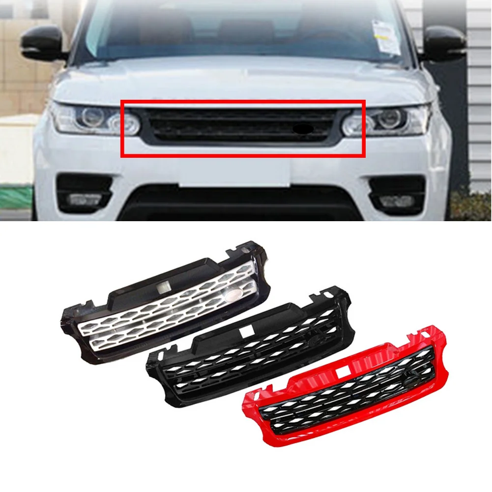 

Car Front Grille Upper Radiator Grill Exterior Grills Mesh Grid Front Bumper For Land Rover Range Rover Sport L494 2014-2017 ABS