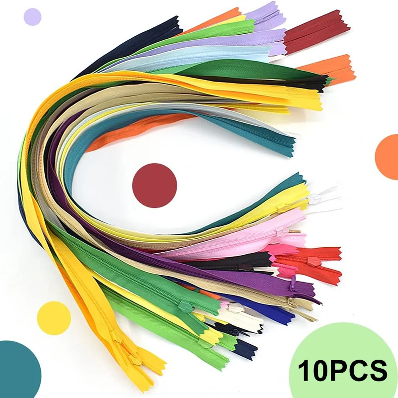 10 pz Nylon cerniere invisibili 28-60cm(11 pollici-24 pollici) 3 # cerniere invisibili cerniera bobina di Nylon per fai da te cucito mestiere