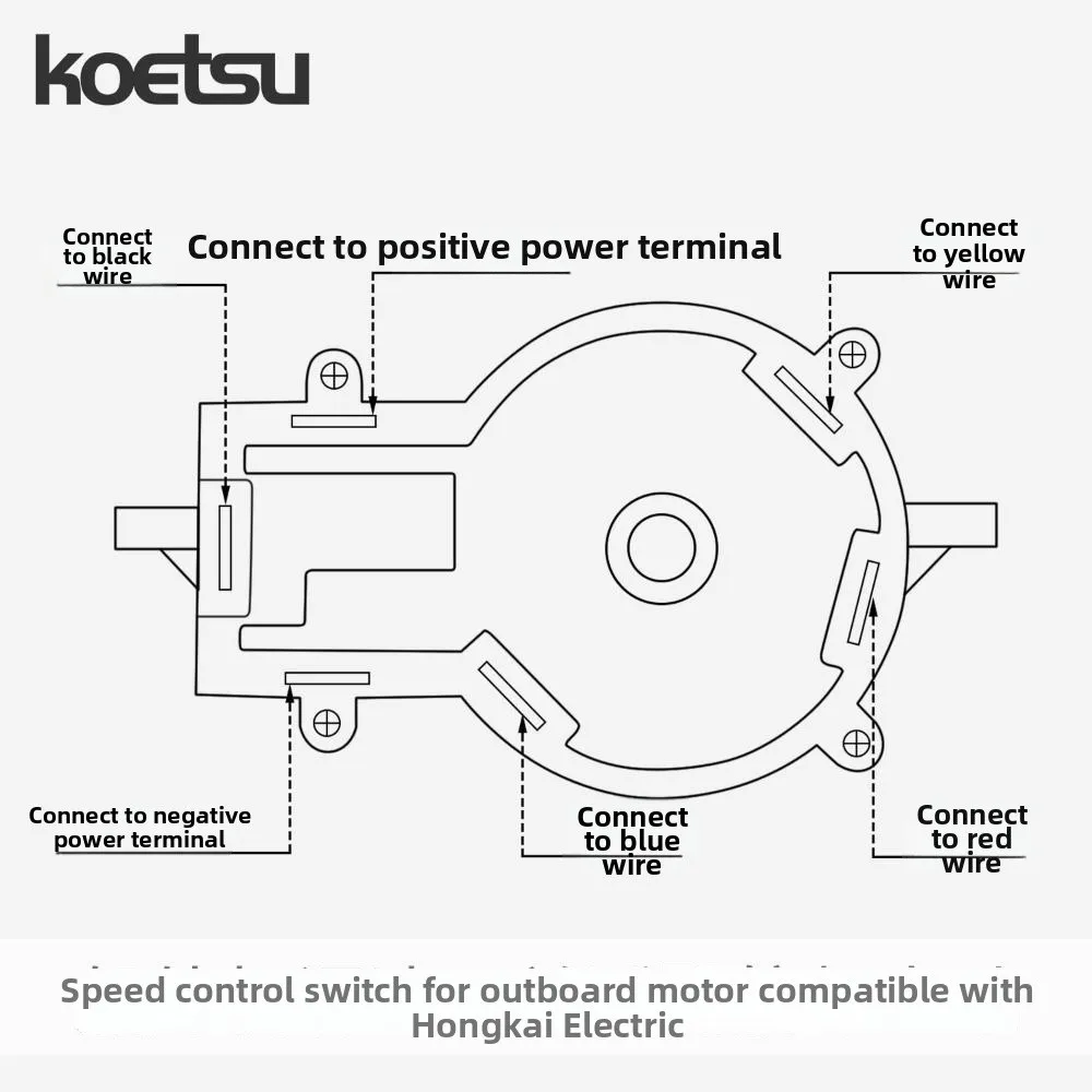 12V Speed Switch Replacement Fits 45~65lb Universal Marine Outboard Propeller Speed Controller Electric Propeller Motor Switch