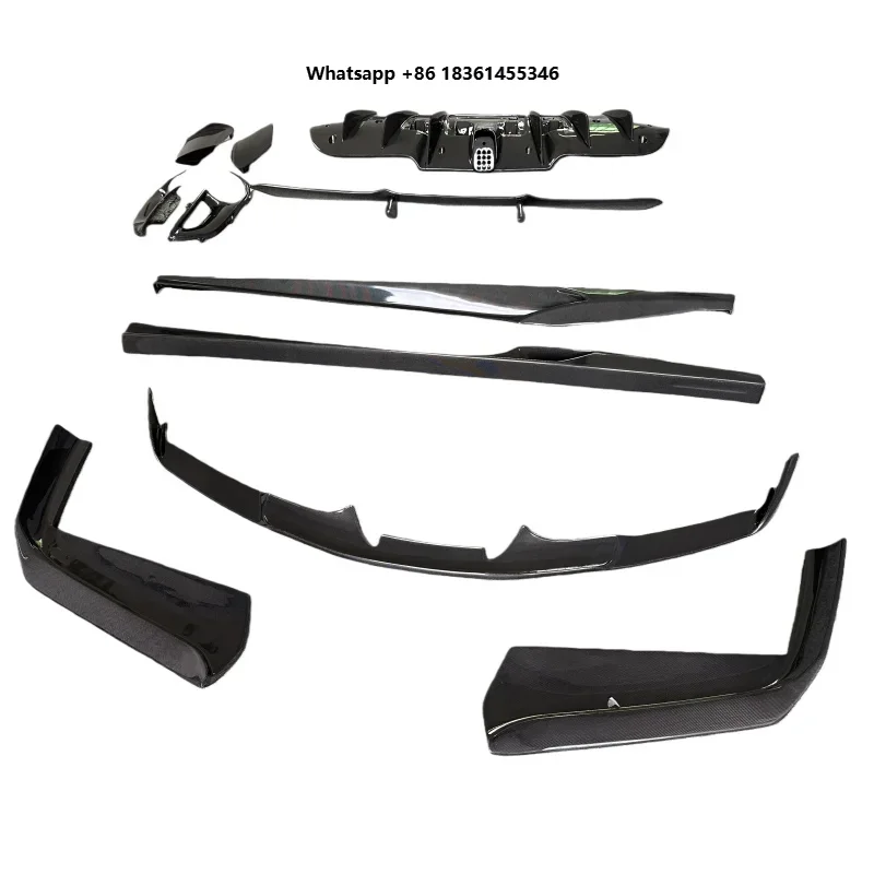 For 488GTB UpgradeN Style 3K Flat Texture Dry Carbon Fiber Small Bumper Body Kit, Newly Made