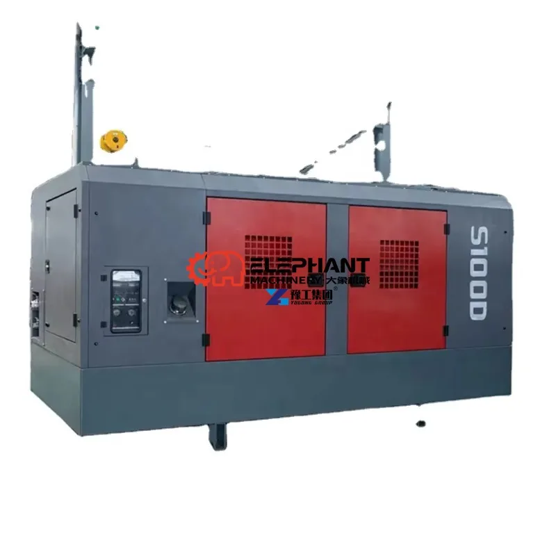 Diesel Stationary Screw Air Compressor High Pressure Equipment for Water Well Drilling Mine Borehole Construction Work