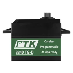 PTK 8840MG-D-Servo de coche de control remoto Digital, resistente al agua, 24KG/0,12 seg, HV, para coche de control remoto, modelo de barco, modelo de avión, ala fija