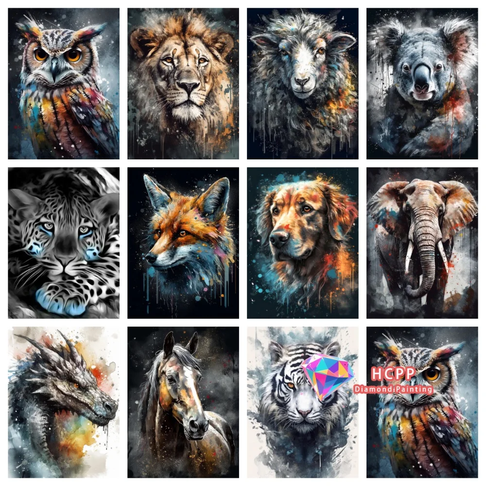 Animals Lion Koala Tiger Diamond Painting Kit Square Round Diamond 5D DIY Mosaic Handmade Art Unique Gift Crafts Home Decor