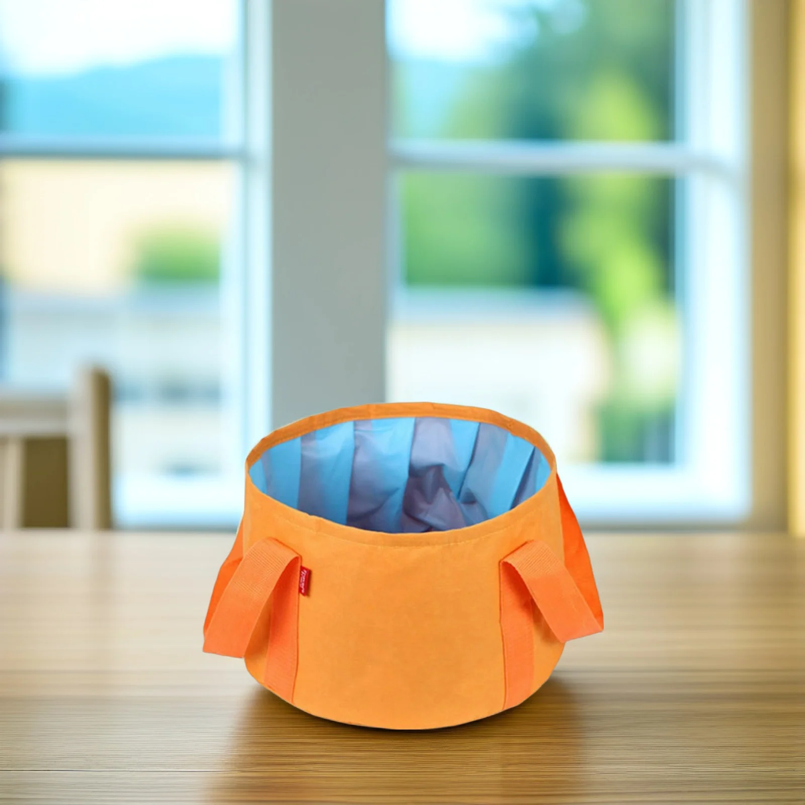 2 قطعة مغسلة قابلة للطي المحمولة 4.5L مقبض مريح مقاوم للماء للتخييم التنزه الصيد الرياضة في الهواء الطلق حوض قابل للضغط