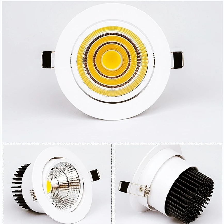 Imagem -04 - Led Downlights Epistar Chip Cob Recesso Lâmpadas de Teto Luzes Spots para Iluminação Doméstica Ac90v260v 5w7w9w12w15w18w