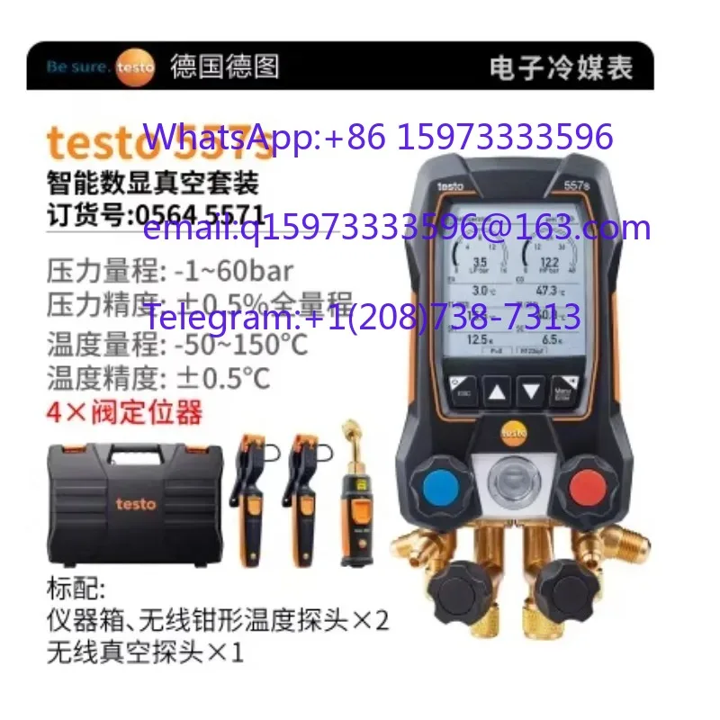 549/550S/557/570/557S Manifold Gauge and Refrigerant AC Vacuum Digital Pressure Meter for HVAC Service Applications