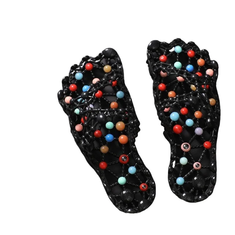 Slippers Summer Foot Bottom Granules Health Foot Therapy Indoor Home Bathroom Anti slip Bathing Quick drying Home Use