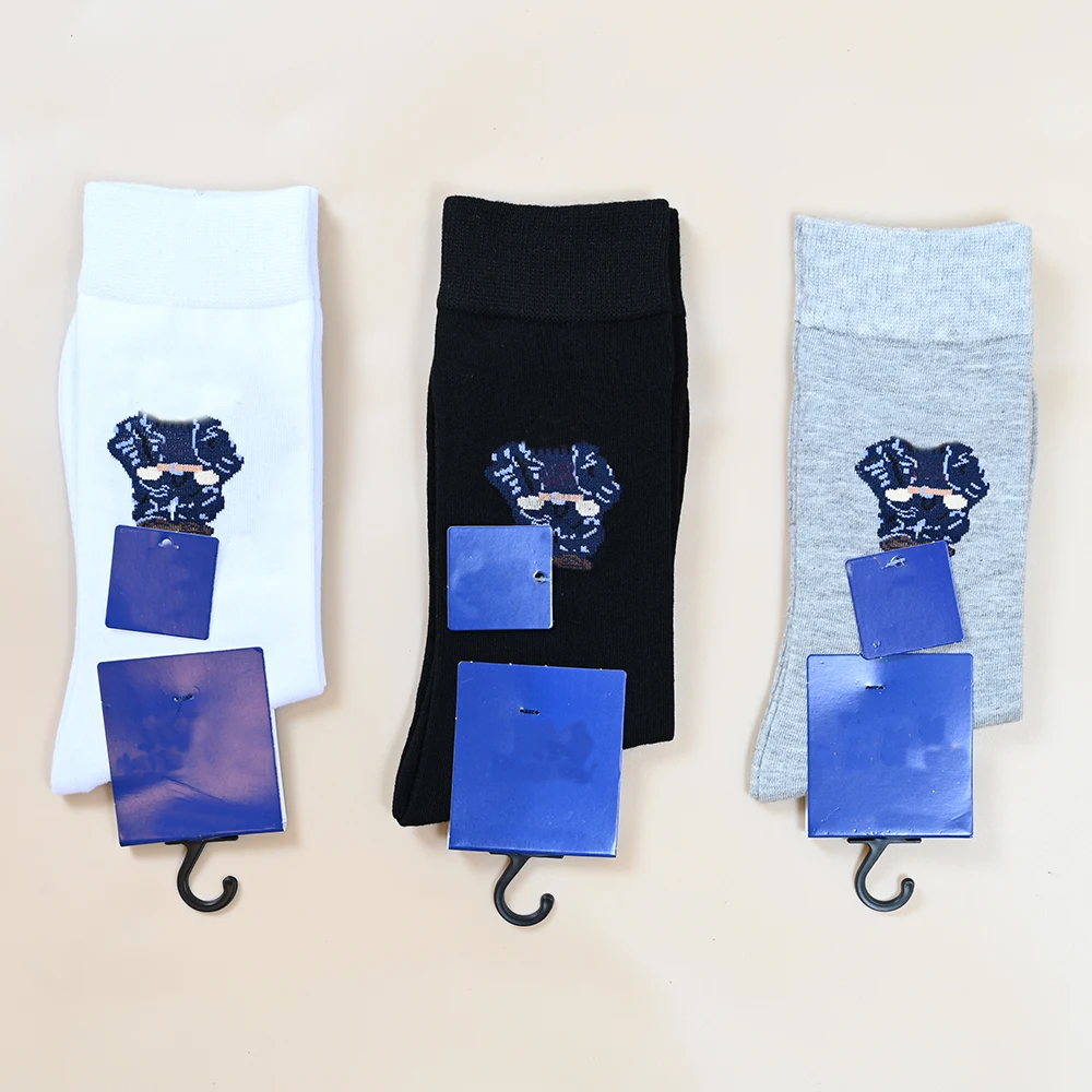 

Cartoon Pattern Couple Mid-Calf Socks Four Seasons Universal Comfortable Breathable Sports Style Home Wear Socks