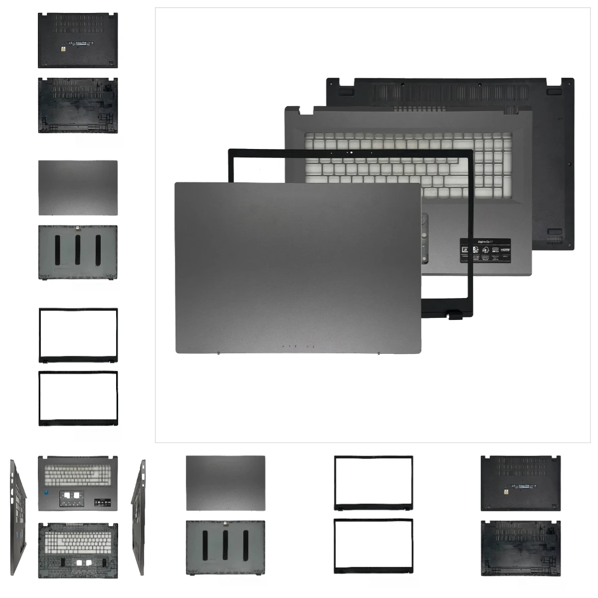 for laptop Aspire Go 17 AG17-31P-322M N23H5 series Front cover, bezel, palmrest, bottom cover, and shell