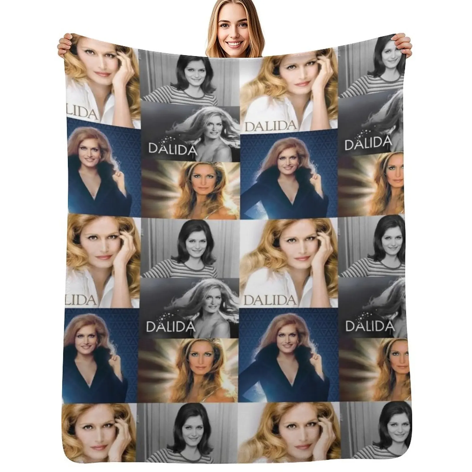 

Dalida collage Throw Blanket Air Conditioner Soft Blanket for Office Home