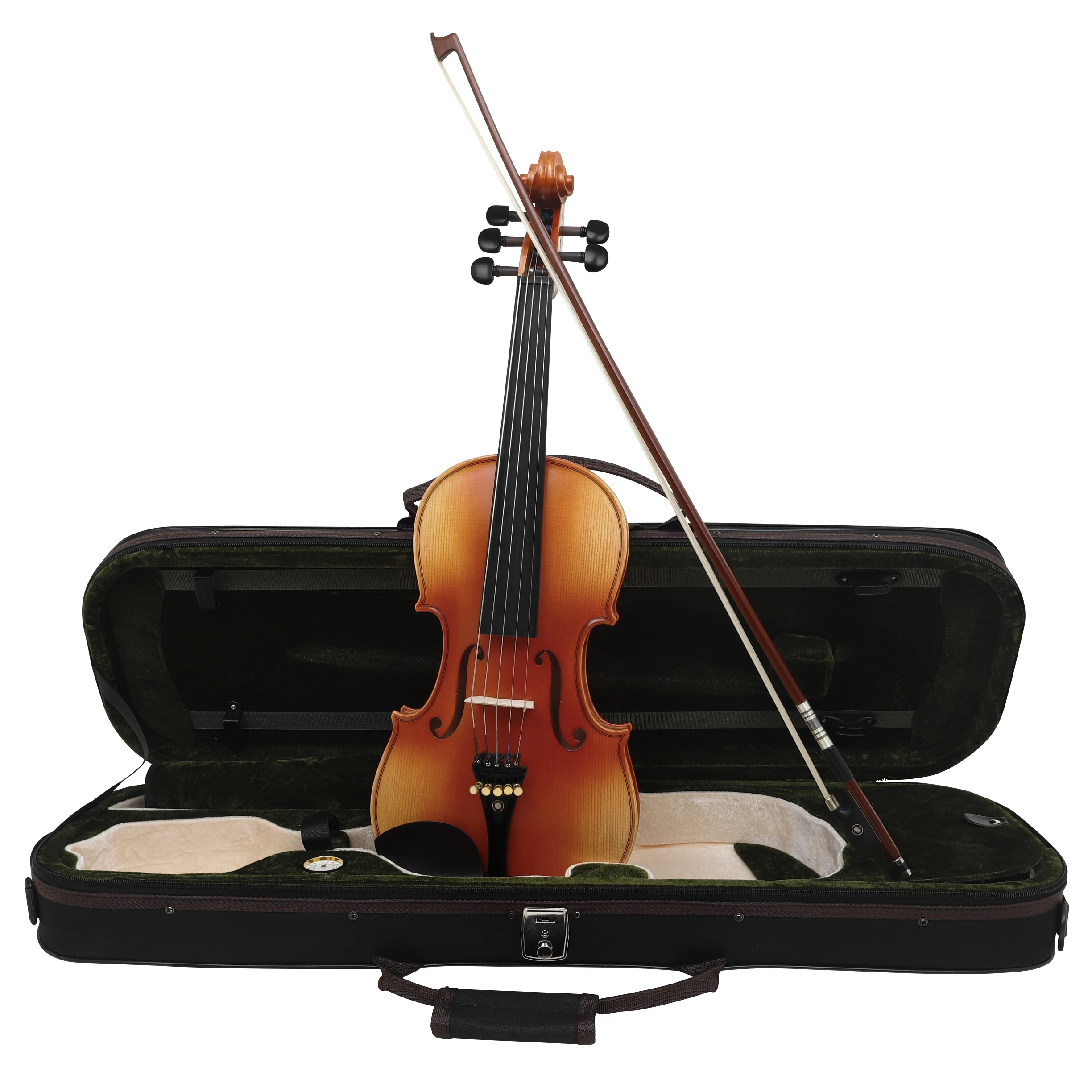 Upscale AV-95 5 String Violins Spruce Wood Body Ebony Accessories 4/4 Solid Wood Tiger Stripe Senior Violin