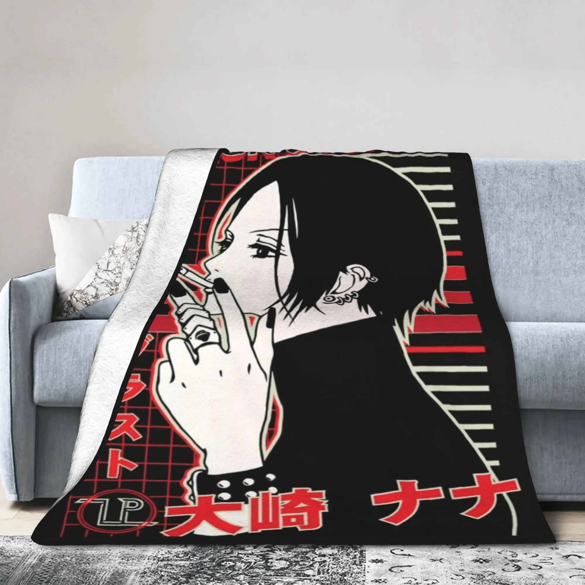 Nana Osaki Harajuku Blankets Classic Anime Fleece Novelty Breathable Throw Blankets for Coverlet Decoration