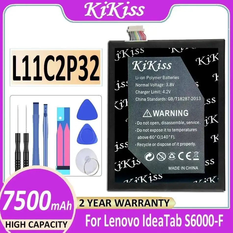 

Tablet Battery For Lenovo Ideatab S6000-F S600H A7600 Reliable Power Supply L12D2P31 L11C2P32 L11C2P31 7500Mah High-Capacity