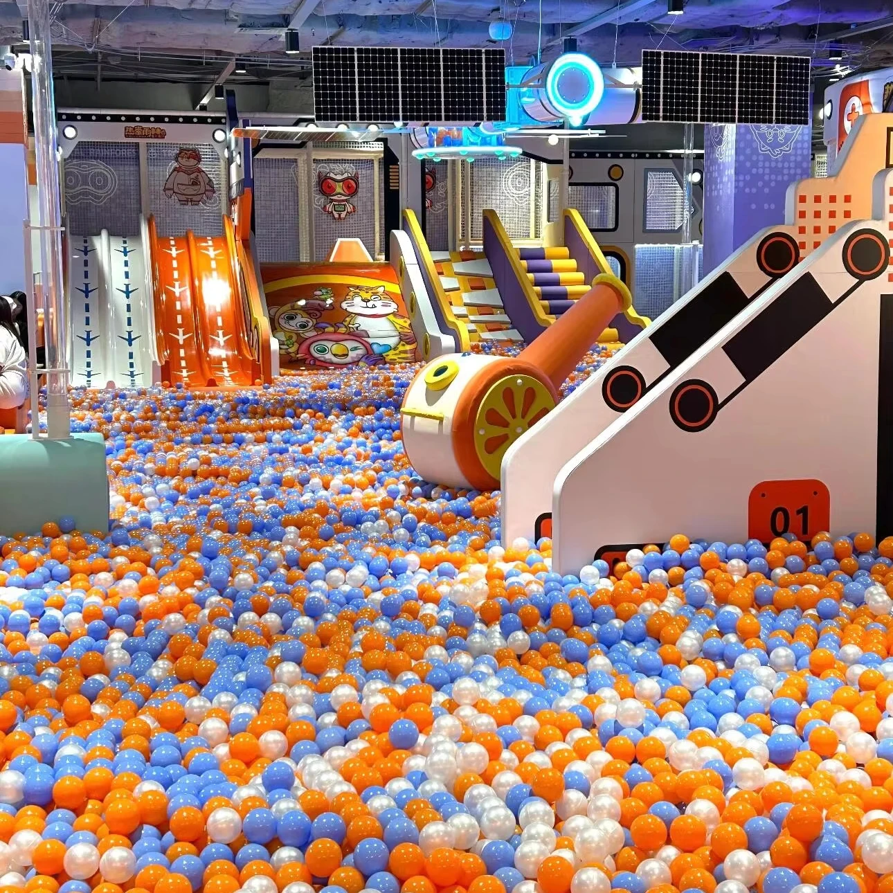 Children's High-End Indoor Amusement Park, Soft Play Equipment Set, Commercial Ball Pool, Slide, Kids Playground Toys