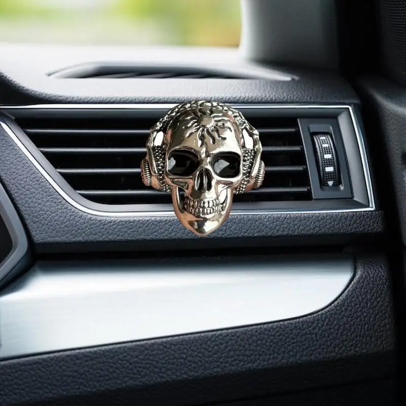 Halloween Skull Air Freshener Clip Hallows' Day Ghost Skull Auto Air Vent Decor Skeleton Car Scents Car Interior Accessories