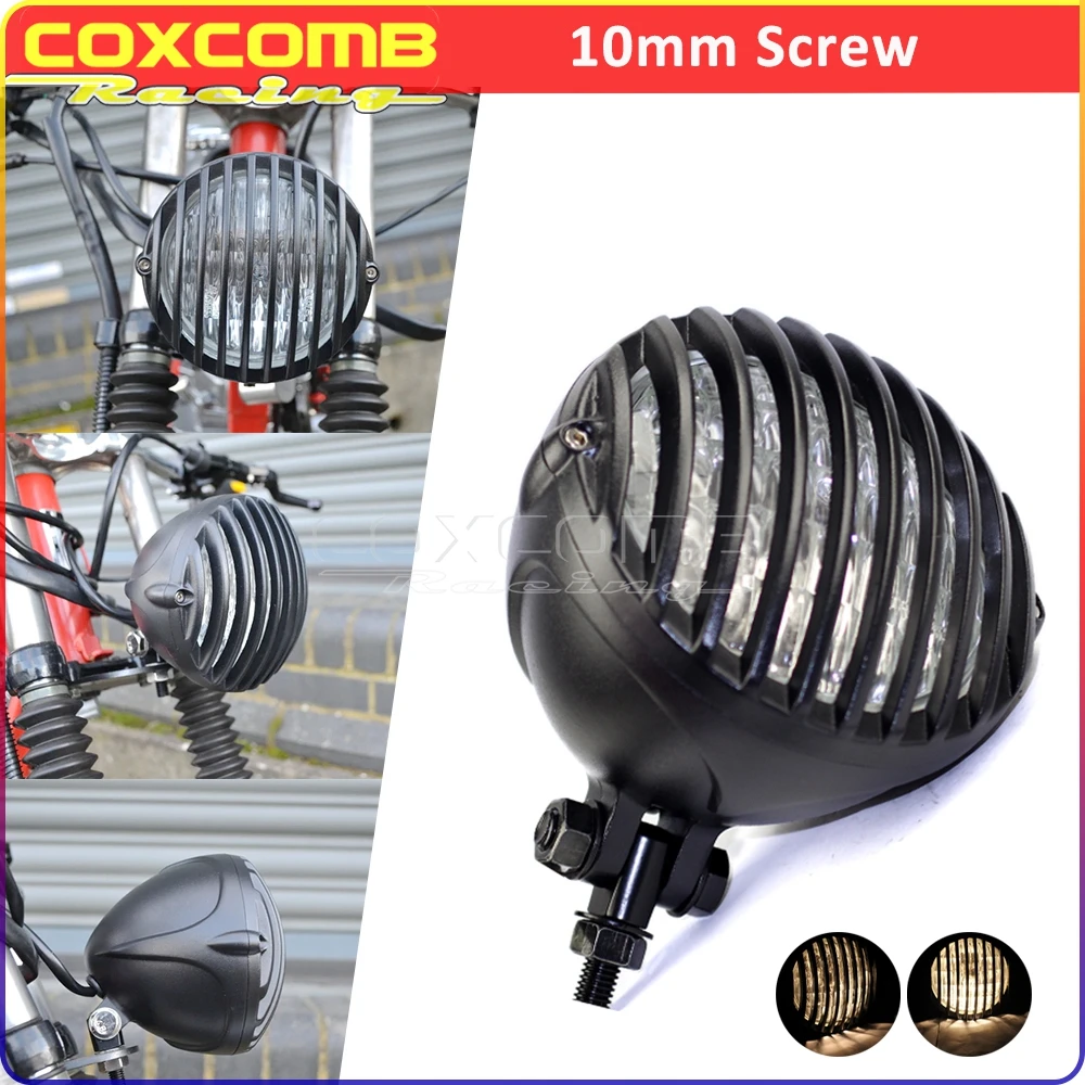 

Motorcycle Grill Headlight High Low Beam Headlamp For Harley Softail FLSTN FLS FXSTC FXST FXSTD Sportster XL883L XL883C XL1200C
