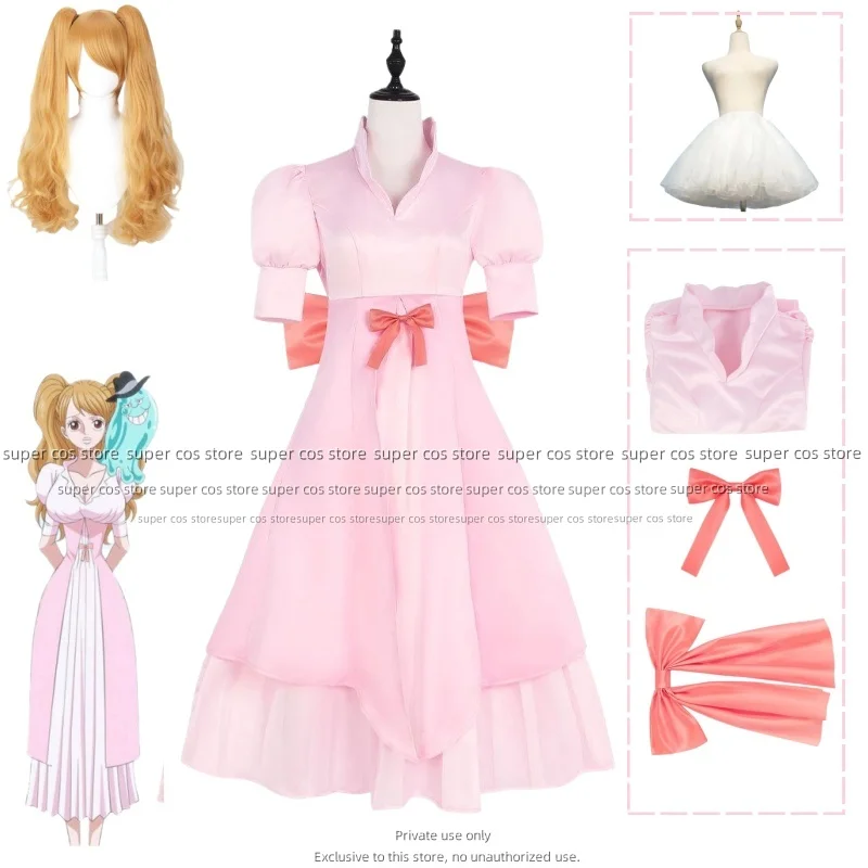 

Аниме Шарлотта Пудинг косплей розовое женское платье принцессы для девочек Лолита Хэллоуин вечерние двойной хвост по индивидуальному заказу