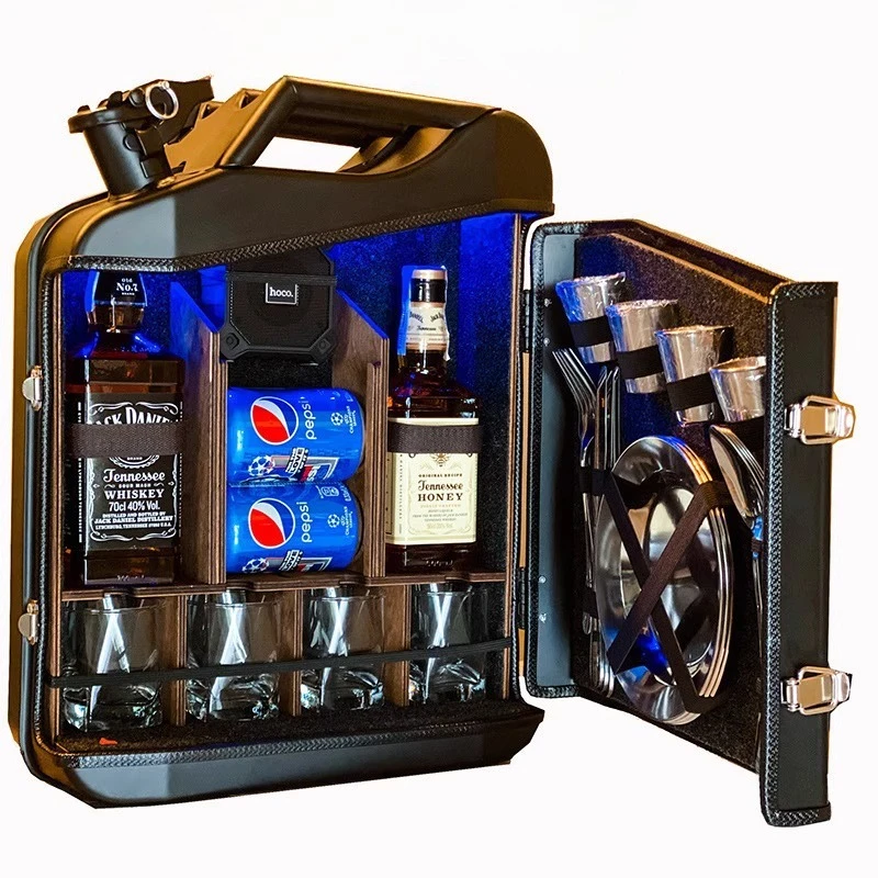 Christmas Gift Wine and Beverage Box Set, Convenient for Outdoor Use