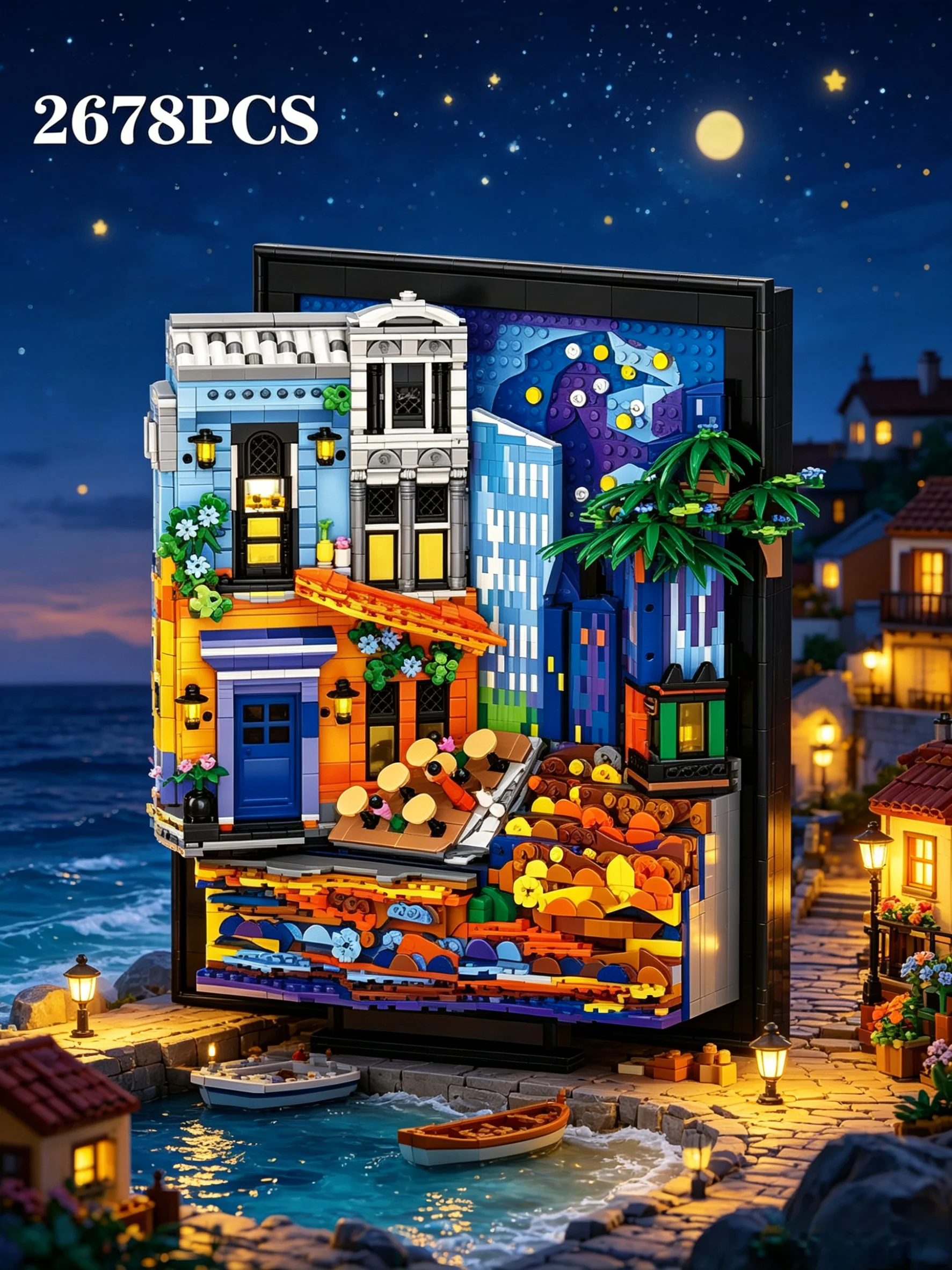

Collectibles Original Box Assembly Building Blocks 2410 Classic Double Headlight Cruiser Motorcycle Christmas Gifts