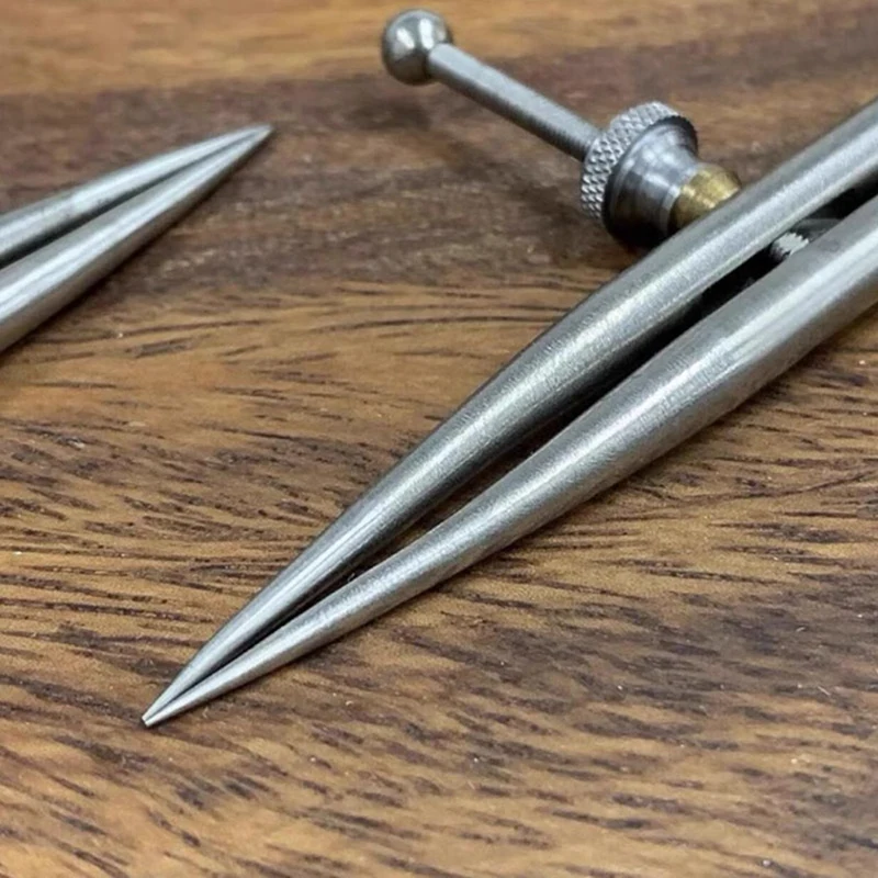 0-75mm Steel Leather Compass Set Adjustable Wing Divider for Drafting Woodworking Metalworking-A68X