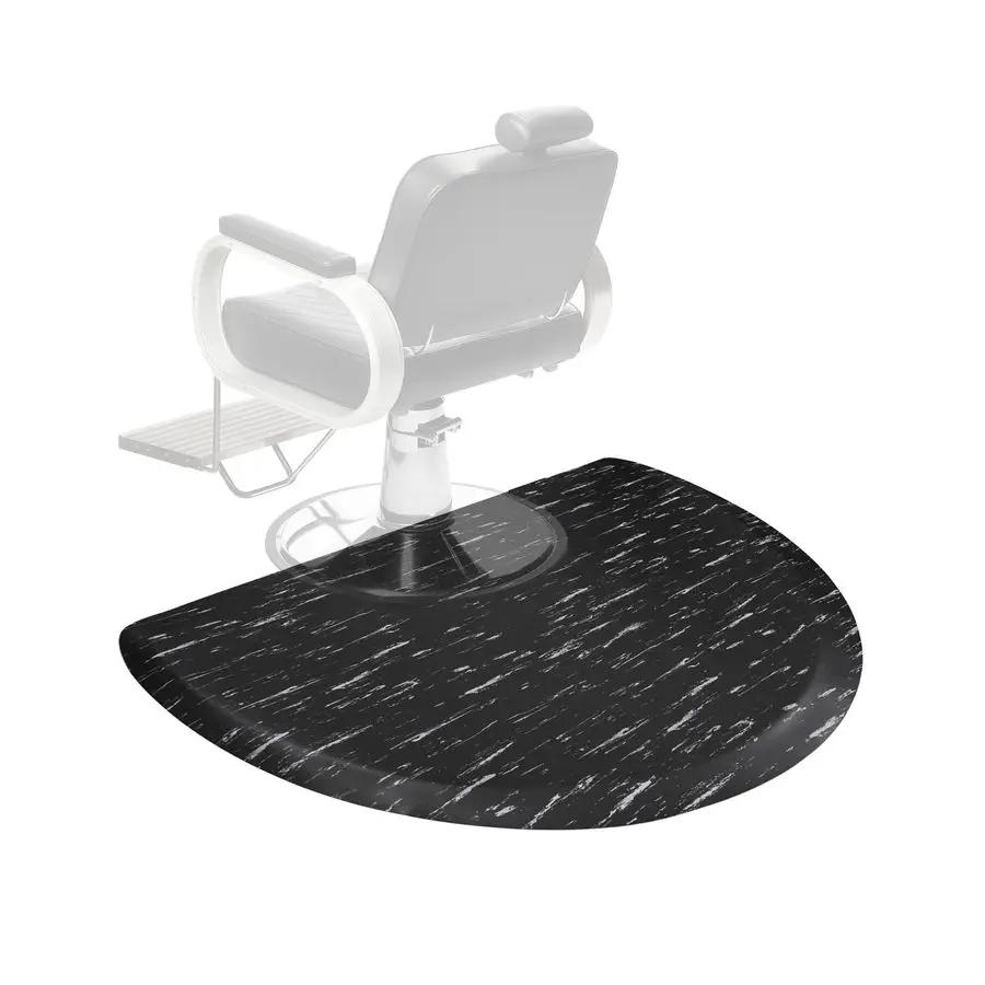 

Fatigue Semi Circle Salon Mat for Hair Stylist AntiSlip Antique Series Salon amp Barber Shop Chair Floor Mat 3 x 5 x 1 2, Marble