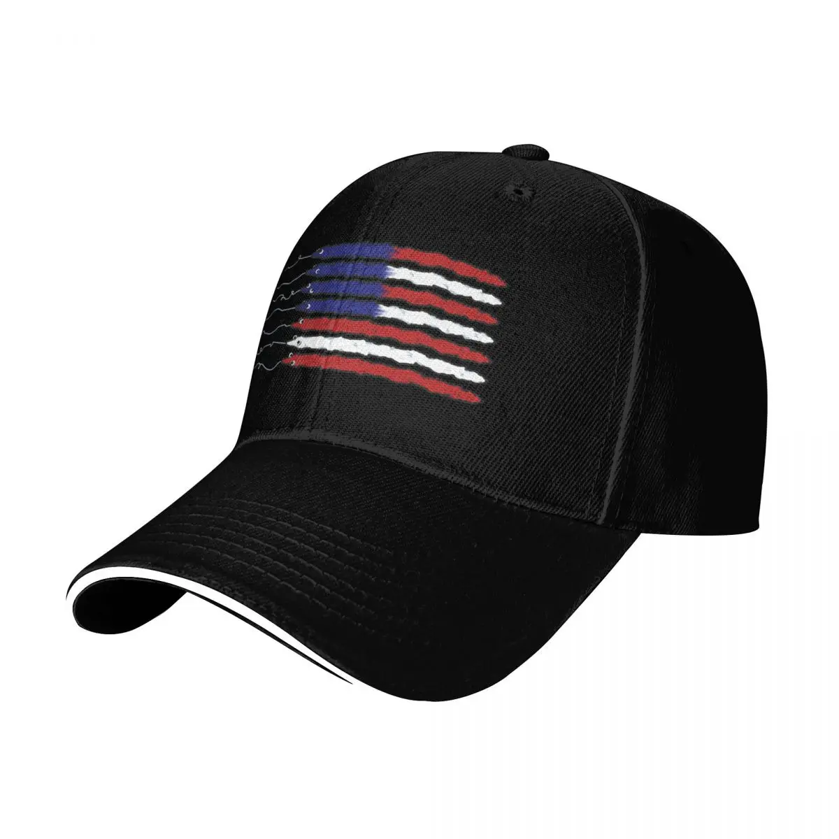 Happy Fourth of July from worms on a string Baseball Cap Men Women Casual Summer Sport Sun Cap