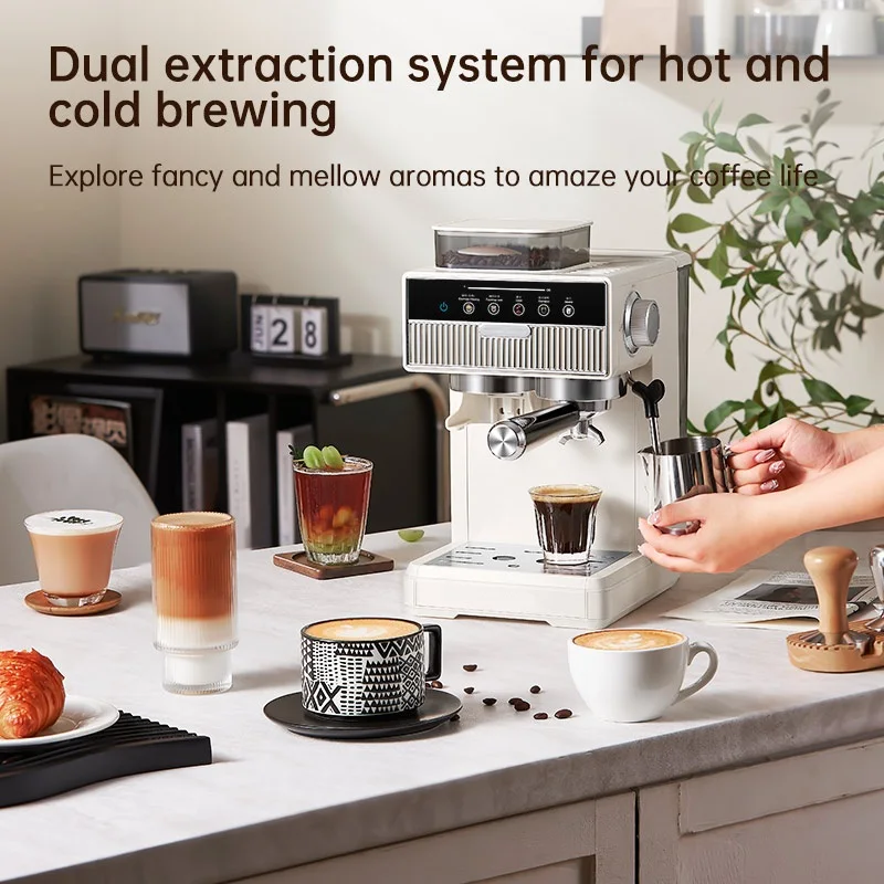 ماكينة صنع القهوة من فول إلى كوب بشعار مخصص رائجة البيع ماكينة صنع القهوة الإيطالية التجارية شبه الأوتوماتيكية بالكامل #6