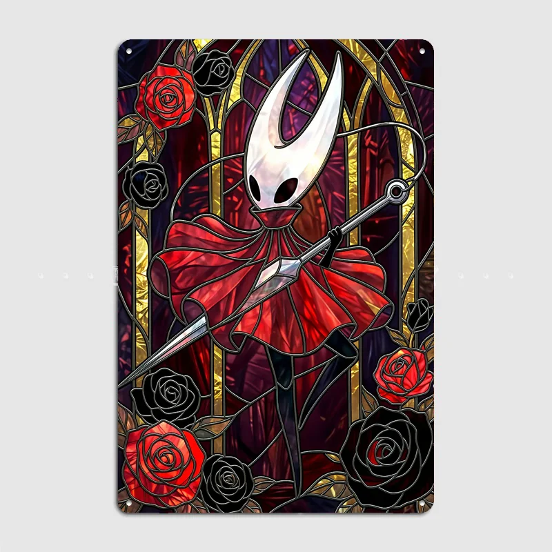 Hornet in Stained Glass Style Poster Metal Custom Sign Indoor Pub Club Room Decoration Bar Home Wall Decor