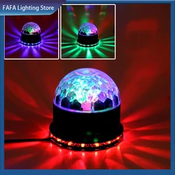 Sound Activated Rotating Disco Ball Party Lights 3W RGB LED Stage Lights Laser Projector Light For Christmas Wedding Festival