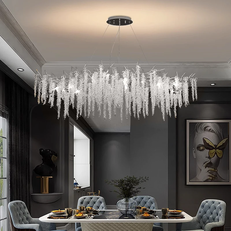 Imagem -04 - Crystal Chandelier For Living Room Luz de Teto Iluminação Interior Home Deco Pendant Lamp Fixture Moderno Luxo Sala de Jantar Quarto