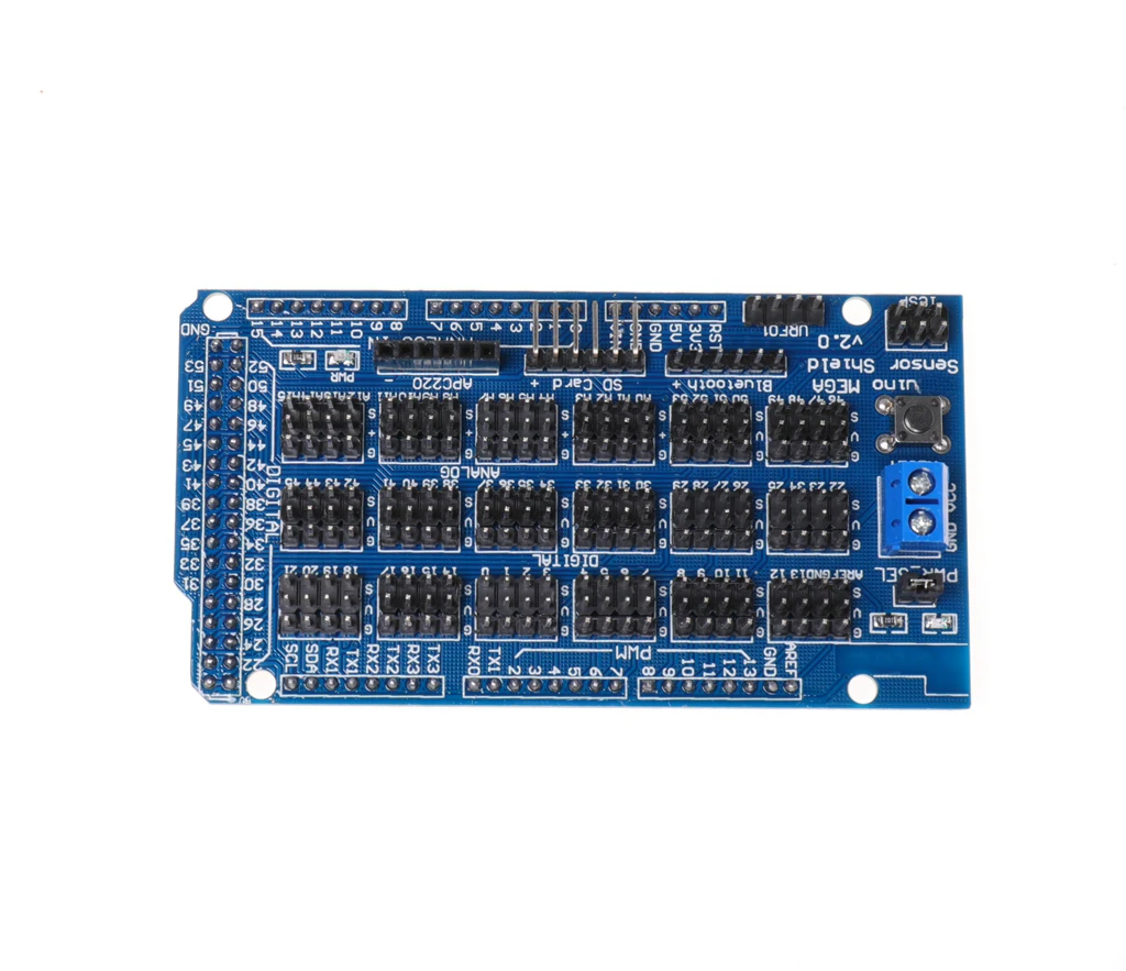 Dla Arduino MEGA Sensor Shield V1.0 V2.0 dedykowana płyta rozwojowa rozszerzeń MEGA 2560 Sup IIC Bluetooth SD części robota DIY