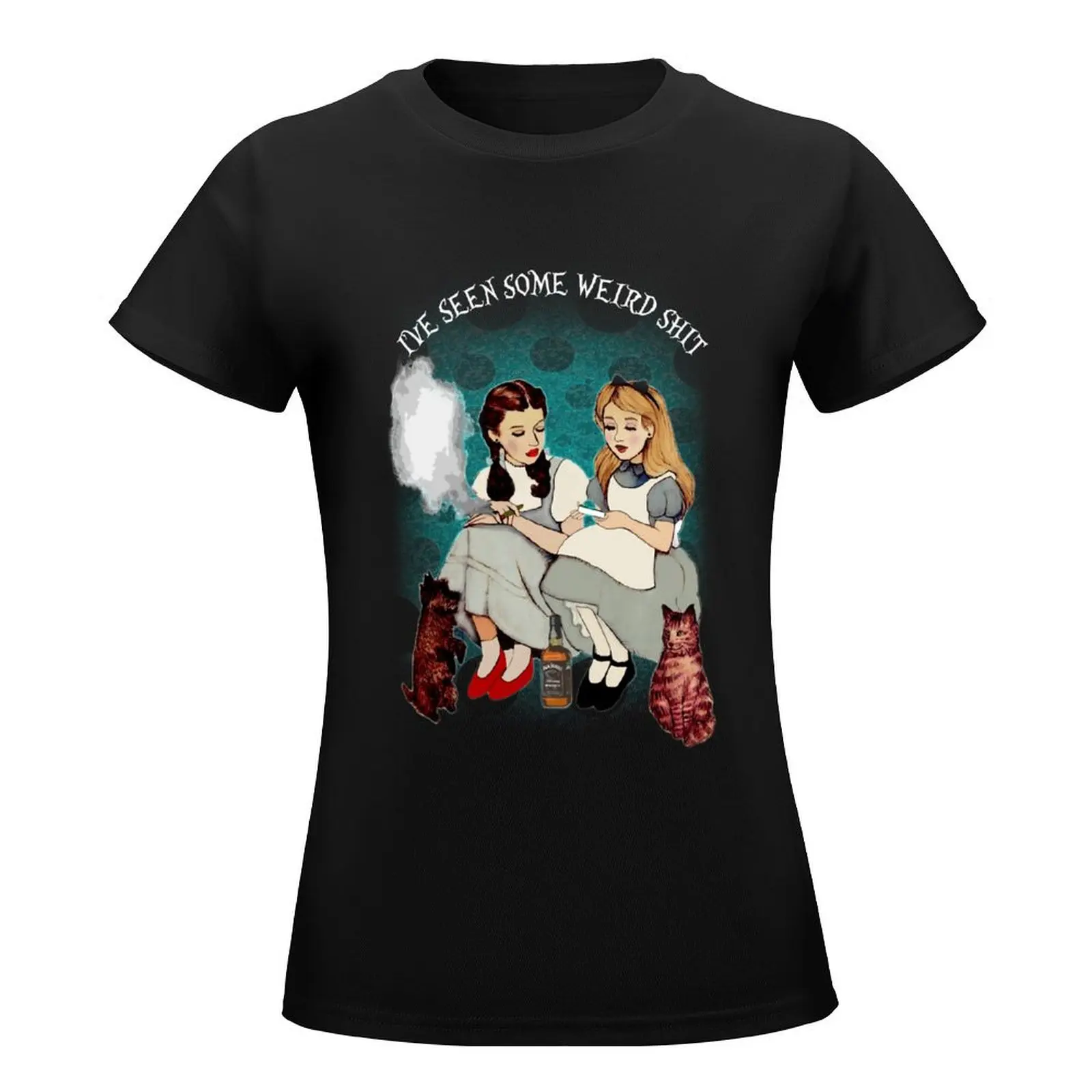 Retro Vintage Alice And Dorothy I'Ve Seen Some Weird Gifts Movie Fan T-Shirt funny summer tops Woman T-shirts