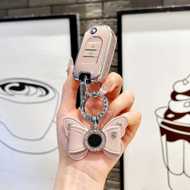 

Подходит для чехла ключа Honda LIFE Civic Accord CRV Fit XRV Crider Jade Vezel, чехол для ключа, брелок, застежка, корпус ключа, чехол для ключа