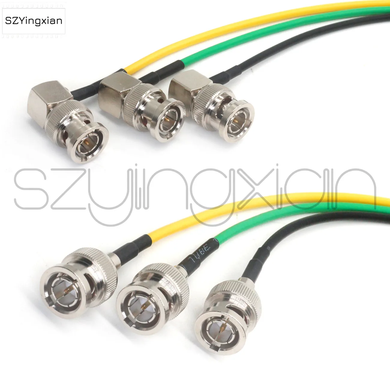 Ultra soft Video Cable, SDI thin Cable, camera monitor SDI Video signal Transmission Line BNC to BNC Yellow Green Black Color