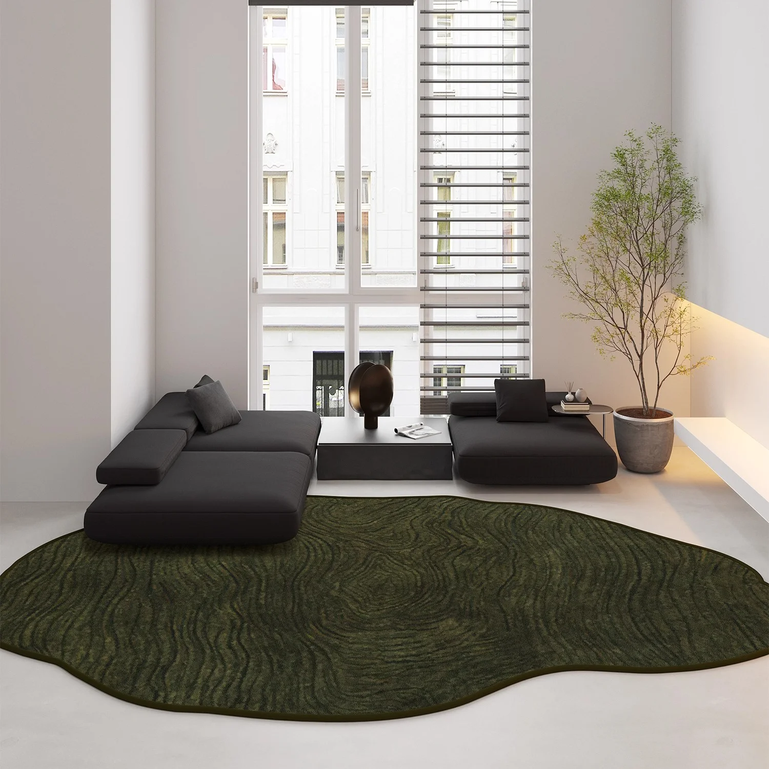 

Special-shaped Large Area Rugs Living Room Short Plush Soft Carpet Bedroom Decorations Floor Mats TPR Non-slip Chair Mat Коврик