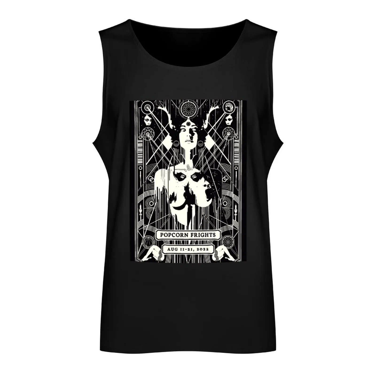 Popcorn Frights 2022 Tank Top T-shirt for fitness gym training accessories sleeveless man shirts t-shirts for Men's gym