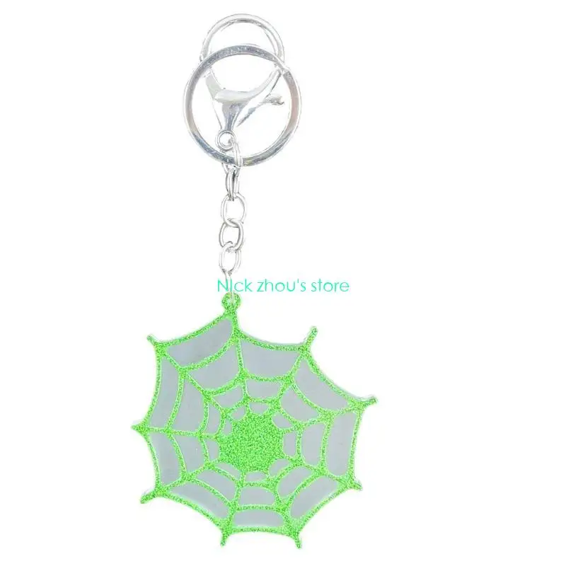 E15E Halloween Spiders Keychain Silicone Mold with Hole Keyring Pendant Handmade Mold