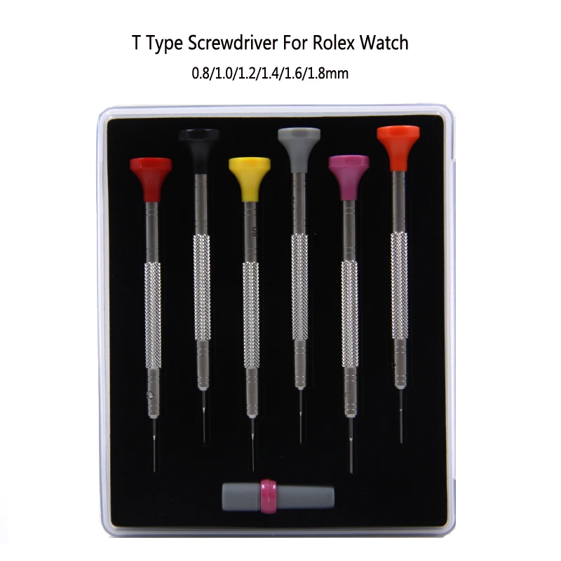 

T-Screwdriver for Rolex Repair Strap Adjustment T-Screwdriver Watch Removal Screwdriver Tool Set with Spare Bits