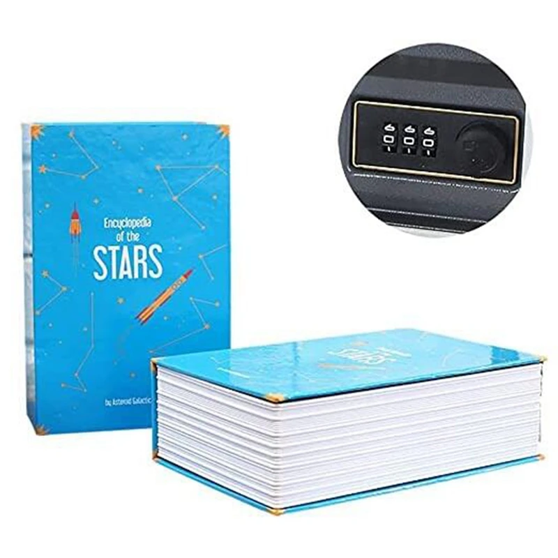 Dictionary Book Safe Storage Box,  Safe With 3 Digital Combination Lock, Anti-Theft Safe Secret Box