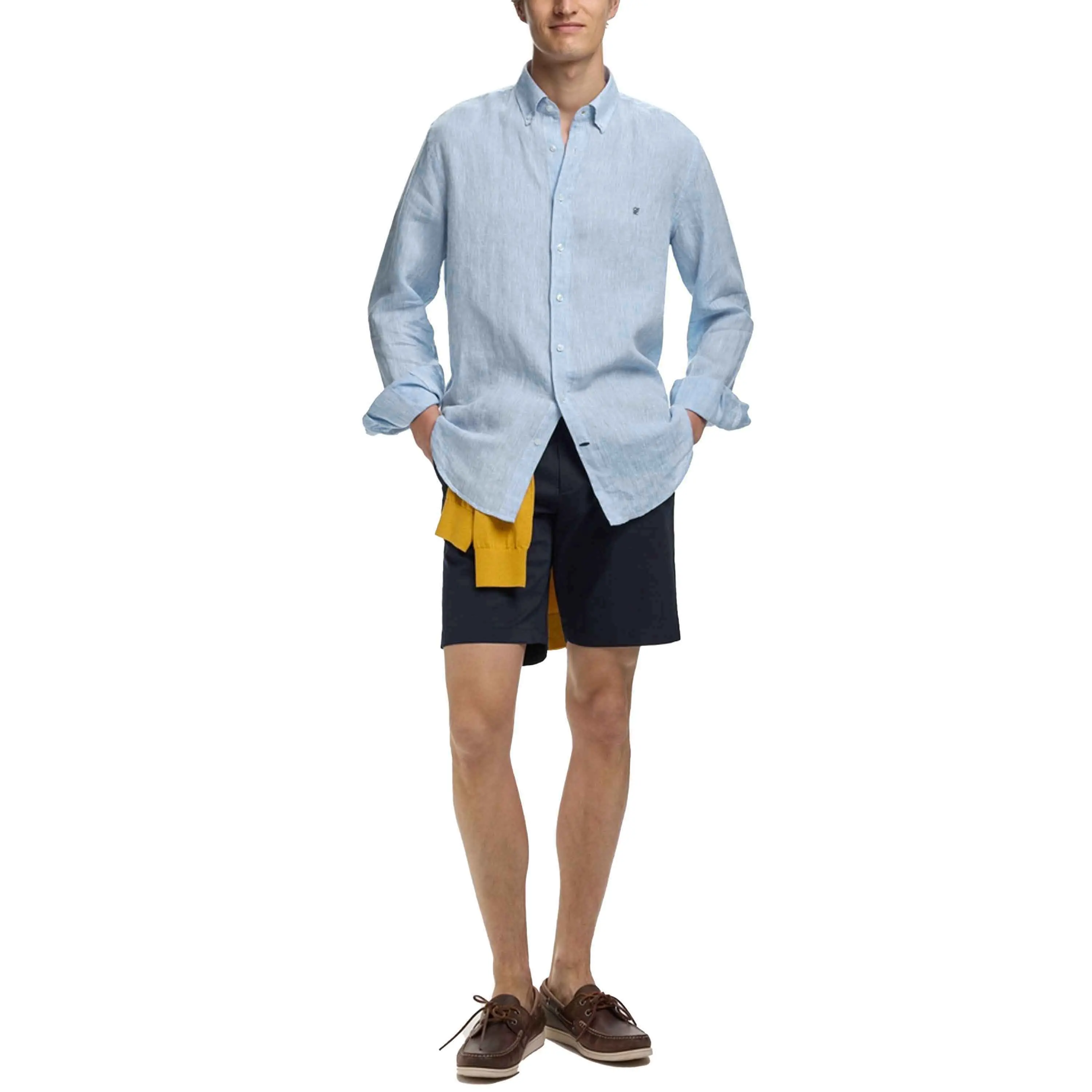 Men's Shirt Classic New Style Simple Fashion Commuting Casual Men's Tops Basic Single Breasted Long Sleeved Men's Blouses